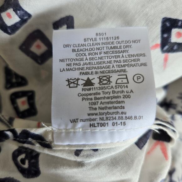 Tory Burch Evil Eye Printed Tunic Embellished Lightweight Symbols Women 4 - Picture 12 of 12